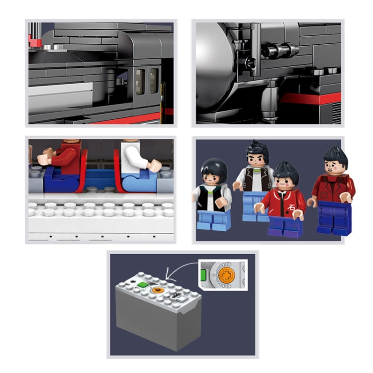 Série de trains urbains Blocs de construction assemblés LEGO Simulation de train électrique Puzzle Jouets, 98223, 98224, 98225, 98226, 98227