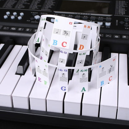 Children Beginner Piano Keyboard Color Stickers Musical Instrument Accessories, Imitation Piano Keys 61 Keys, Piano Keys 61 keys