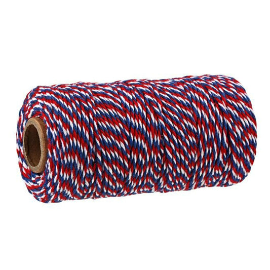 Two-color Cotton Thread Handmade DIY Drawstring Gift Box Packing Rope, 2mm Thick (100m / Roll)
