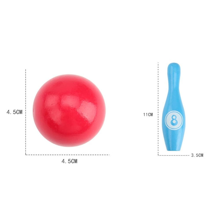 Jouets interactifs parent-enfant éducatifs en bois de dessin animé de bowling numérique, jouets de sport de plein air