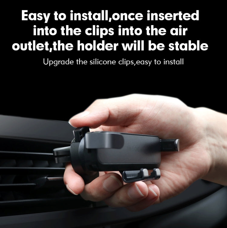 Car Air Conditioning Air Outlet Mobile Phone Holder, Black Upgrade Pro Metal, Gray Upgrade Pro Metal