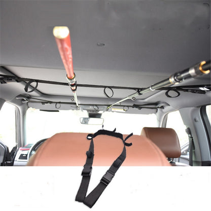 Luya Car Fishing Rod Holder Sangle de support de canne à pêche pour toit de voiture, support de canne à pêche de voiture