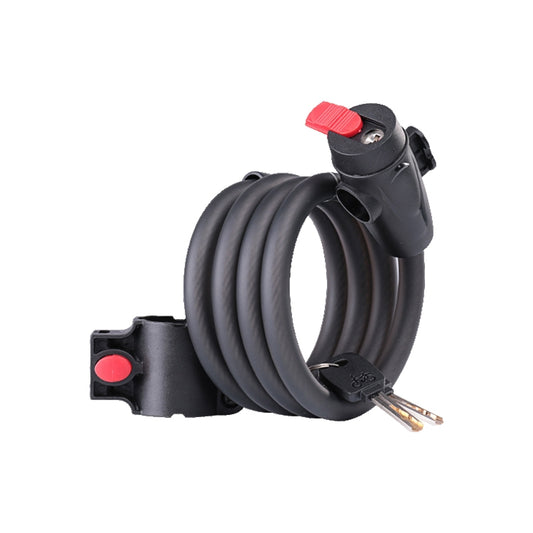 WHEEL UP Bicycle Lock Anti-theft Mountain Bike Password Lock Steel Cable Lock Bicycle Riding Accessories Universal, Key type
