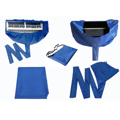 2-3P Air Conditioner Cleaning Cover With Drain Outlet, 1pc Cover, Cover + Protective Wall Cloth, Cover+Range Hood Cover, 3-in-1 Kit, 4-in-1 Kit, 5-in-1 Kit