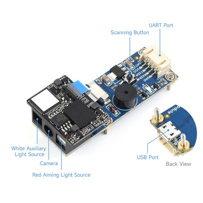 Module de scanner de codes 2D Waveshare, prend en charge la lecture de codes-barres haute densité 4mil, 23962, 23962