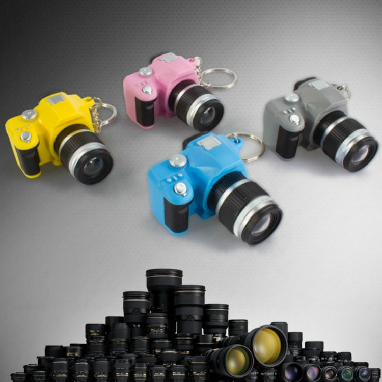 Porte-clés Mini Appareil Photo Reflex pour Enfants, Pendentif, Son et Lumière LED