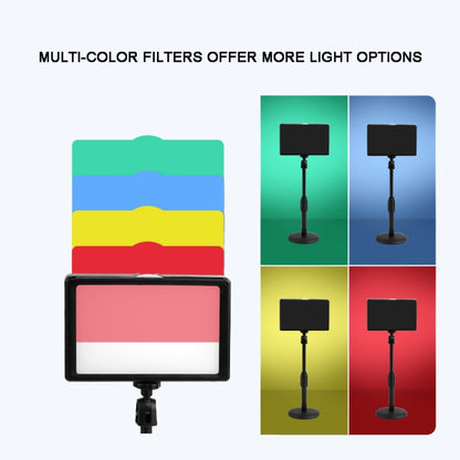 6 Inch 3200-5500K Three-color Temperature Photography Flat-panel Live Fill Light,Spec:, Only Light, Small Tripod, 30cm Bracket, 42CM Bracket, 0.5m Bracket, 0.5m Bracket +Bluetooth RC, 2.1m Bracket, 2.1m Bracket+Bluetooth RC, Overhead Bracket