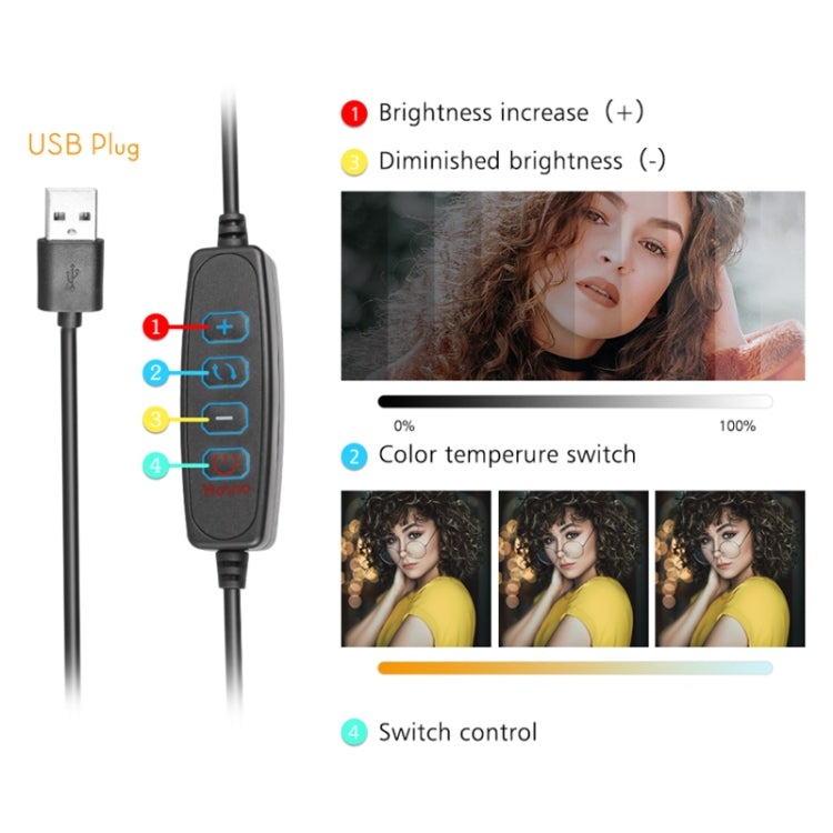 6 Inch 3200-5500K Three-color Temperature Photography Flat-panel Live Fill Light,Spec:, Only Light, Small Tripod, 30cm Bracket, 42CM Bracket, 0.5m Bracket, 0.5m Bracket +Bluetooth RC, 2.1m Bracket, 2.1m Bracket+Bluetooth RC, Overhead Bracket