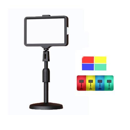 6 Inch 3200-5500K Three-color Temperature Photography Flat-panel Live Fill Light,Spec:, Only Light, Small Tripod, 30cm Bracket, 42CM Bracket, 0.5m Bracket, 0.5m Bracket +Bluetooth RC, 2.1m Bracket, 2.1m Bracket+Bluetooth RC, Overhead Bracket
