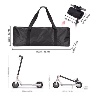 For Xiaomi M365 Electric Scooter Foldable Skateboard Zipper Waterproof Storage Bag, 8 inch