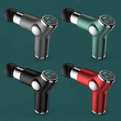 K515 Mini Fascia Gun Fitness Relax Muscle Massage Gun, LCD Version 32 Gears (Black), LCD Version 32 Gears (Silver Gray), LCD Version 32 Gears (Red), LCD Version 32 Gears (Green)