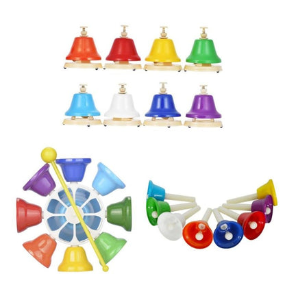 Orff Instrument Cloche à huit tons, jouet musical à percussion pour enfants, Cloche à percussion à huit tons