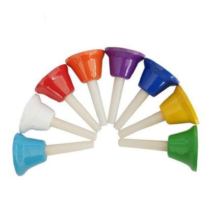 Orff Instrument Cloche à huit tons, jouet musical à percussion pour enfants, Cloche à percussion à huit tons