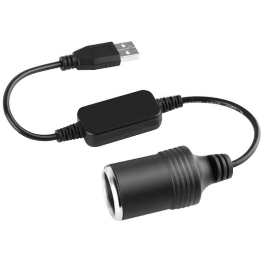 Adaptateur convertisseur de voiture Câble USB pour manette filaire vers prise allume-cigare Adaptateur d'alimentation USB 5V vers 12V, 30cm