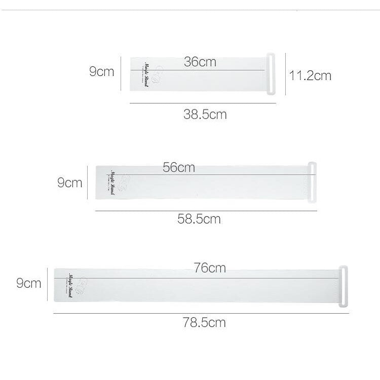 Clothes Magic Band Roll Strap Self-adhesive Strapping Belt Clothing Finishing Storage Belt, Small, Medium, Large