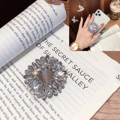 2 PCS Lazy Man Live Shooting Mobile Phone Rotating Ring Buckle Holder, Big Diamond, Small Diamond, Colorful Full Diamond, Square, Satellite Long Diamond, Flower Long Diamond, Full of Pearls, Round Pearl, Five Pearl