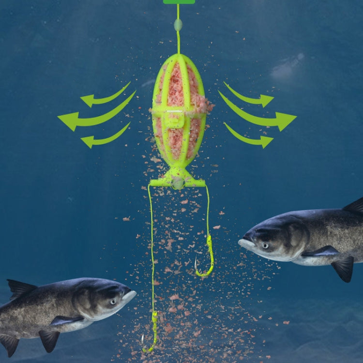 Double Hooks ISEAMA Explosive Hook Bighead Carp Feeder for Hand Rod & Throwing Rod, Size: 6, 8, 10, 12, 14