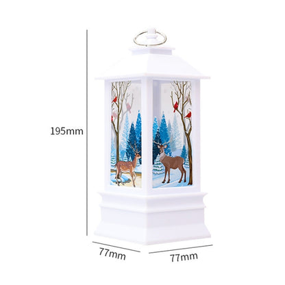 Christmas Flame Lantern Christmas Decoration LED Luminous Ornament Candlestick Lamp