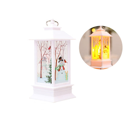 Christmas Flame Lantern Christmas Decoration LED Luminous Ornament Candlestick Lamp