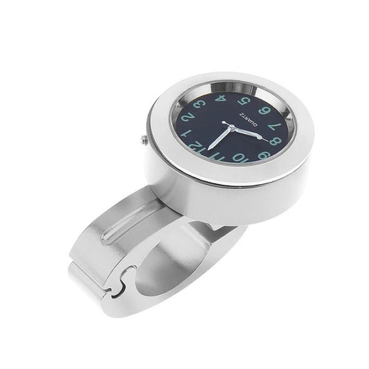 Horloge de guidon modifiée pour moto, blanc, noir