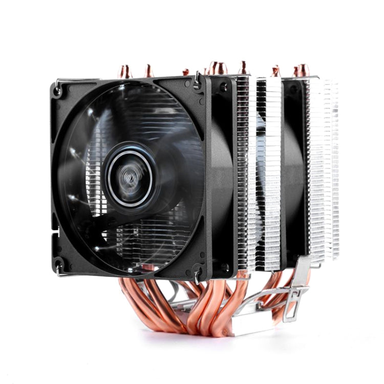 Desktop Computer 6 Copper Tube CPU Radiator Super Quiet, 6 Tube Without Light 3-pin Single Fan, 6 Tube Without Light 3-pin Double Fan, 6 Tube Blue Light 3-pin Single Fan, 6 Tube Blue Light 3-pin Double Fan, 6 Tube PWM Single Fan, 6 Tube PWM Double Fan