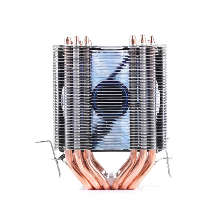 Desktop Computer 6 Copper Tube CPU Radiator Super Quiet, 6 Tube Blue Light 3-pin Double Fan, 6 Tube PWM Single Fan, 6 Tube PWM Double Fan, 6 Tube Without Light 3-pin Single Fan, 6 Tube Without Light 3-pin Double Fan, 6 Tube Blue Light 3-pin Single Fan