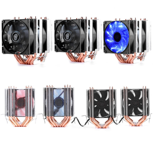 Desktop Computer 6 Copper Tube CPU Radiator Super Quiet, 6 Tube Blue Light 3-pin Double Fan, 6 Tube PWM Single Fan, 6 Tube PWM Double Fan, 6 Tube Without Light 3-pin Single Fan, 6 Tube Without Light 3-pin Double Fan, 6 Tube Blue Light 3-pin Single Fan