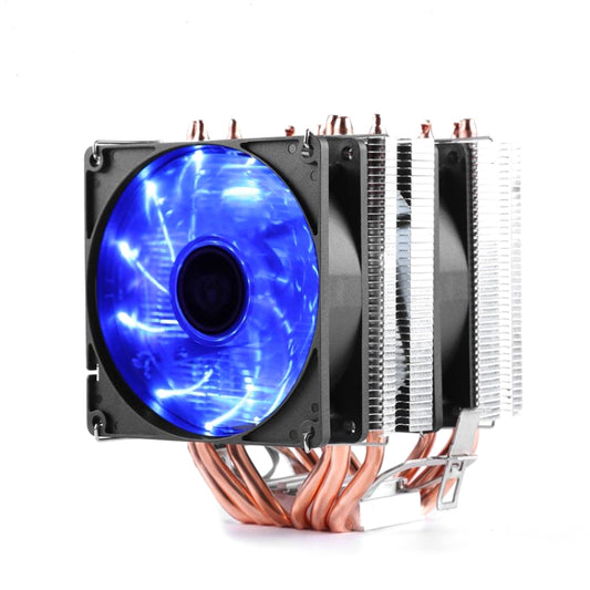 Desktop Computer 6 Copper Tube CPU Radiator Super Quiet, 6 Tube Blue Light 3-pin Double Fan, 6 Tube PWM Single Fan, 6 Tube PWM Double Fan, 6 Tube Without Light 3-pin Single Fan, 6 Tube Without Light 3-pin Double Fan, 6 Tube Blue Light 3-pin Single Fan