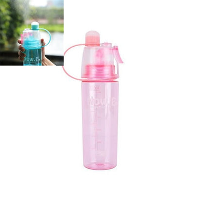 Bouteille d'eau créative en spray, bouteille de sport portable avec couvercle, tasse en plastique pour l'été, hydratation et beauté, 600 ml, 400 ml