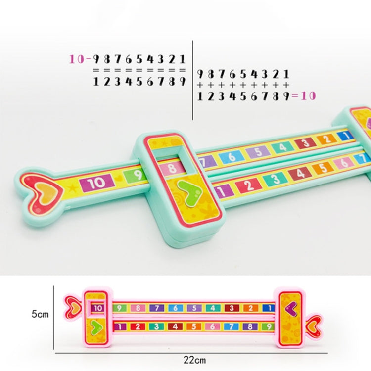 5 PCS Children Mathematical Addition Auxiliary Rule Early Education Puzzle Stationery, Random Color Delivery, Random Color Delivery