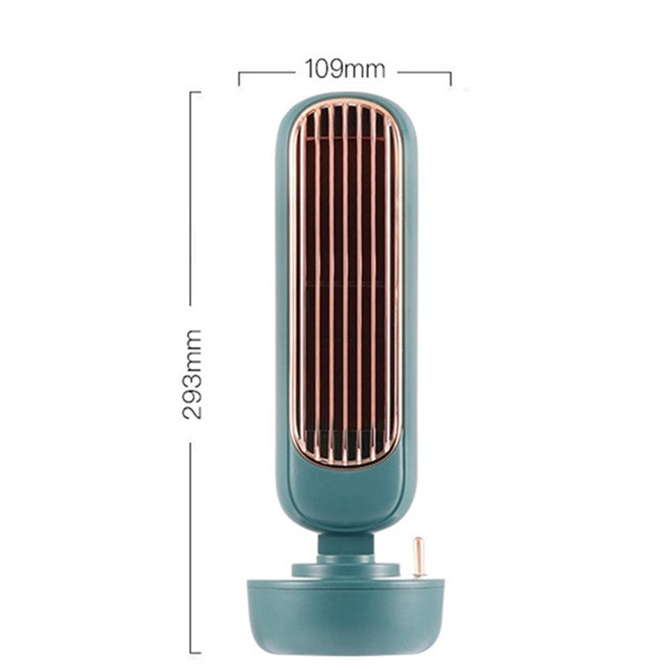 Ventilateur tour d'humidification rétro USB sans pales avec pulvérisation de refroidissement à eau pour bureau