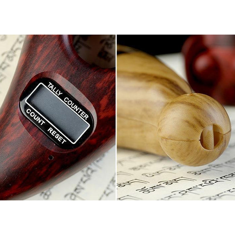 Buddhist Beads Chanting Rolling Automatic Induction Digital Display Electronic Counter, Rolling Induction-Mahogany, Rolling Induction-Sandalwood