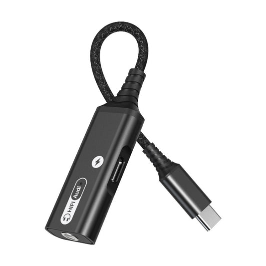 MH339A Type-c / USB-c Adapter Cable Mobile Phone Live Audio Charging Cable, MH339A (Black)