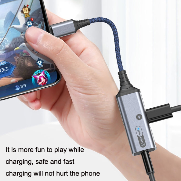 MH339A Type-c / USB-c Adapter Cable Mobile Phone Live Audio Charging Cable, MH339A (Black)