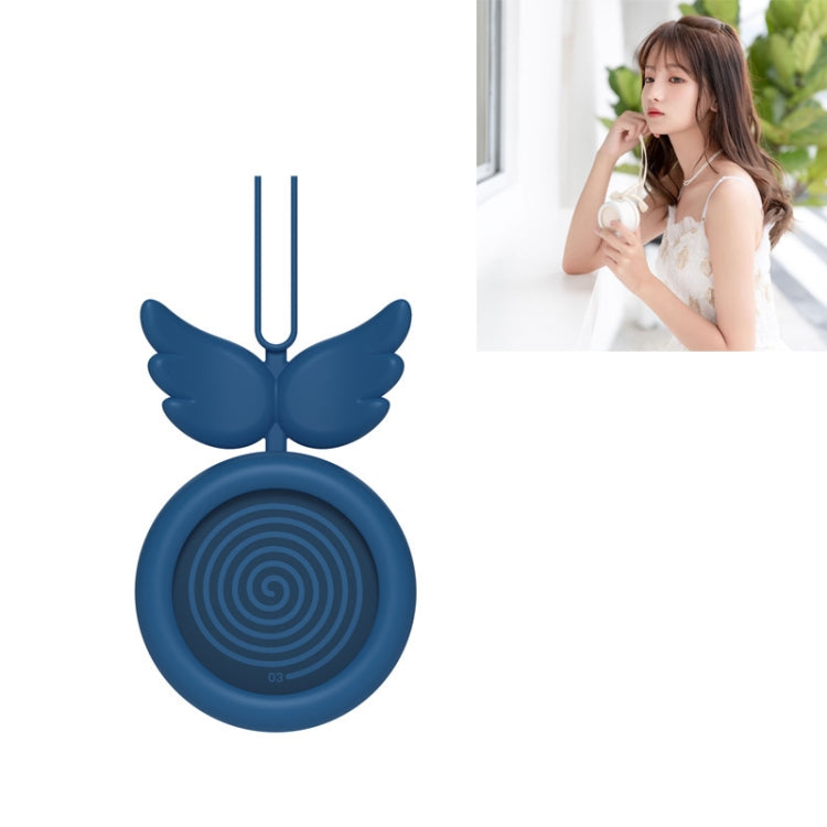 Ventilateur de charge USB, ventilateur de cou suspendu sans balais, mini-écharpe, ventilateur paresseux, rose ange, bleu ange, blanc ange