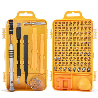 Watch Mobile Phone Disassembly Maintenance Tool Multi-function Chrome Vanadium Steel Screwdriver Set, 110 in 1 (Yellow), 110 in 1 (Red), 110 in 1 (Blue)