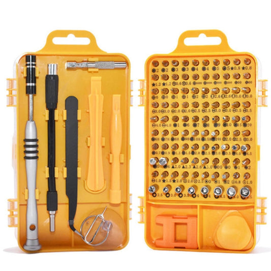 Watch Mobile Phone Disassembly Maintenance Tool Multi-function Chrome Vanadium Steel Screwdriver Set, 110 in 1 (Yellow), 110 in 1 (Red), 110 in 1 (Blue)