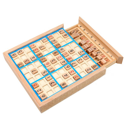Sudoku neuf carrés Jeu de plateau pour enfants, Jeu de puzzle de logique, Bleu, Rose