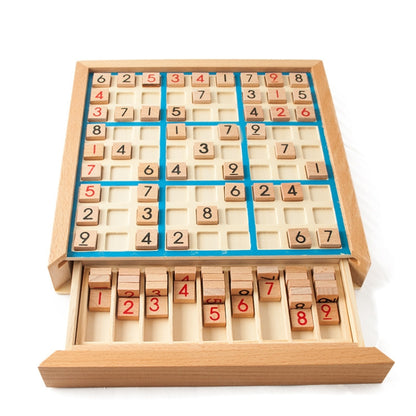 Sudoku neuf carrés Jeu de plateau pour enfants, Jeu de puzzle de logique, Bleu, Rose