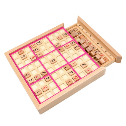 Sudoku neuf carrés Jeu de plateau pour enfants, Jeu de puzzle de logique, Bleu, Rose