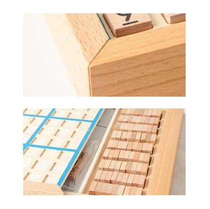 Sudoku neuf carrés Jeu de plateau pour enfants, Jeu de puzzle de logique, Bleu, Rose