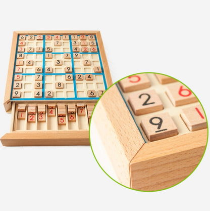 Sudoku neuf carrés Jeu de plateau pour enfants, Jeu de puzzle de logique, Bleu, Rose
