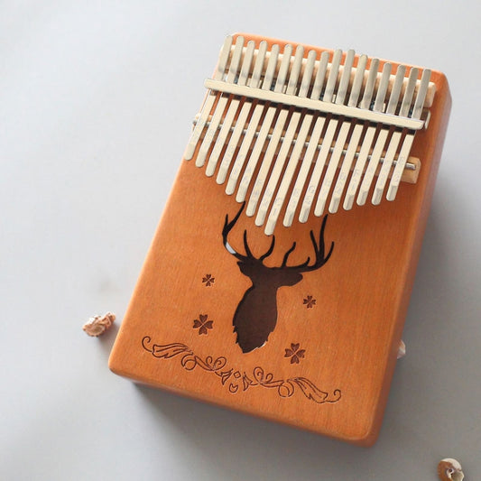 17-tone Kalimba Portable Thumb Piano, Mahogany-Classic Deer, Bamboo-Classic Deer, Mahogany-Sun God, Mahogany-Six-Pointed Star, Mahogany-Blue (Classic Deer), Spruce-Classic Deer, White-Classic Deer, Acacia-Classic Deer, Sapele-Classic Deer