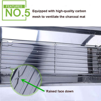 HZ-003 BBQ Grill Outdoor Portable Stainless Steel Stove Household Charcoal Barbecue Rack, M, L