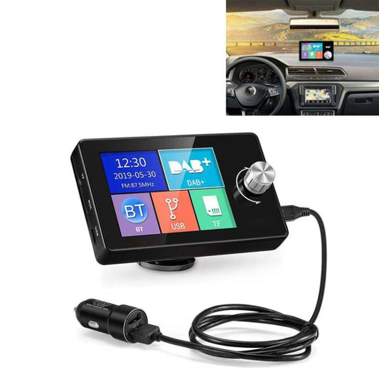 Récepteur DAB+ numérique pour voiture avec écran couleur 2,8 pouces, transmission FM, sortie AUX. 2,8 pouces