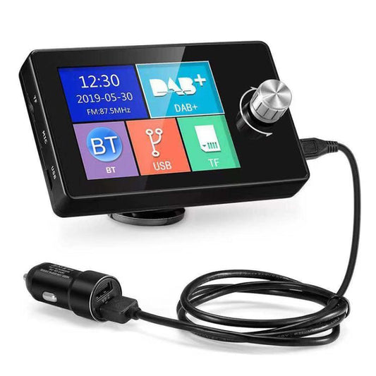 Récepteur DAB+ numérique pour voiture avec écran couleur 2,8 pouces, transmission FM, sortie AUX. 2,8 pouces