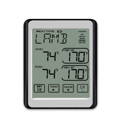 CH-212 Dual Probe Color Screen Smart Alarm Grill Kitchen Thermometer, Colorful Backlight, Orange Backlight
