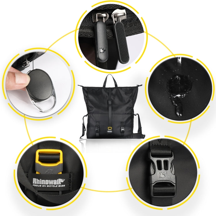 Rhinowalk Multifunktionale Umhängetasche für Radfahrer, große Kapazität, Messenger Bag, Fahrrad-Gepäckträgertasche
