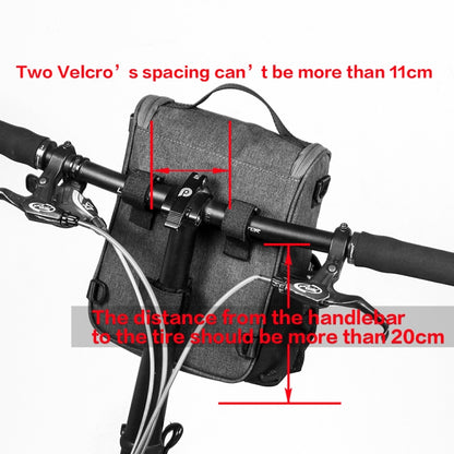 Rhinowalk Sacoche avant de vélo grande capacité multifonction pour guidon, vélo pliant, vélo électrique, rose clair, noir, gris foncé