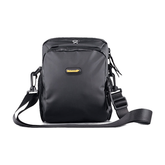 Sacoche avant de vélo Rhinowalk étanche pour guidon de vélo pliant grande capacité, noir mat, motif fibre de carbone